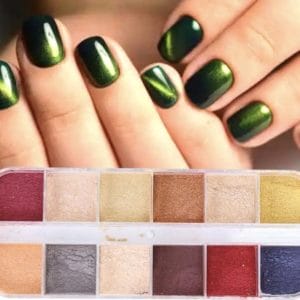 GUAPÀ - Nagel Cat Eye Nail Art Glitter Poeder - Diverse Kleuren - 12 stuks