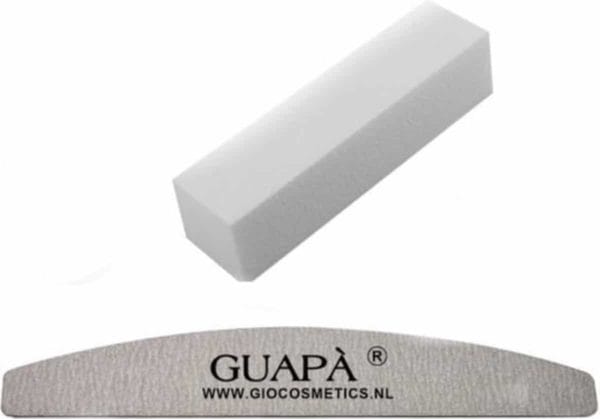 Guapà - nagel vijlen set 2 stuks 180/240 gritt voor natuurlijke nagels & acryl en gel nagels - high quality manicure & pedicure
