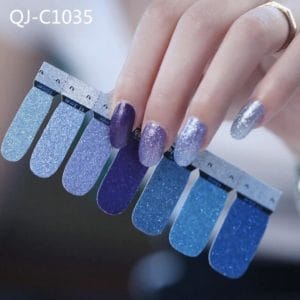 GUAPÀ - Nagelstickers & Nail wraps - Nail Art - Nagel Folie - Turquoise / Blauw - 14 stuks