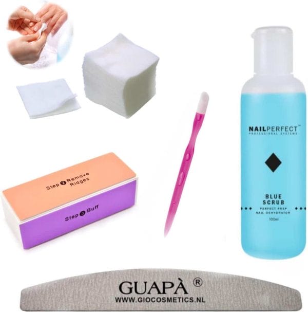 Guapà - nail prep nagel voorbereiding pakket - nagel ontvetter, nagelreiniger & nail wipes
