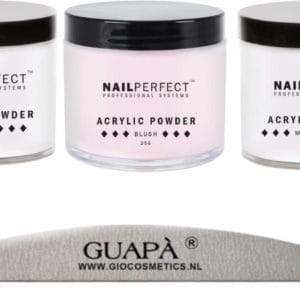GUAP� Acryl Nagels Starterspakket voor het maken van prachtige Acrylic Nagels - Acryl Poeder Clear, Blush, Mega White | French Manicure