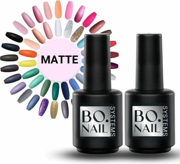 Guap� base & top gel mat | matte top coat | base coat | gel nagels | gellak | gelpolish nails | gellak transparant | geschikt voor acryl, gel en polygel nagels | 2 x 15 ml | base coat | top coat