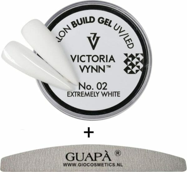 Guap� builder gel 15ml | gelnagels | biab | gel om je nagels mee te verlengen of te verstevigen - victoria vynn extremely white no. 02