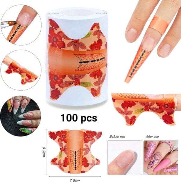Guap� gel en acryl nagel sjablonen | nagel verlenging | nail forms | acryl nagels | biab | builder gel | french manicure | 100 pcs oranje