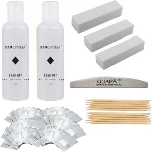 GUAP� Gellak Nagel Verwijderaar Deluxury Kit voor alle Gel Nagels | Gel Nagellak Remover | Soak Off Remover | Aceton | Gelnagellak | 2 x 100 ml