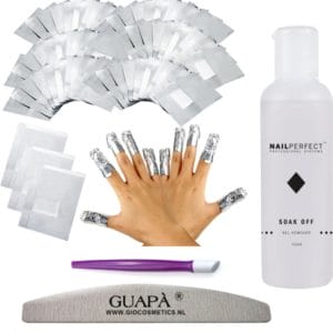 GUAP� Gellak Nagel Verwijderaar Set voor alle Gel Nagels | Gel Nagellak Remover | Soak Off Folie | Gel Verwijderaar Wraps