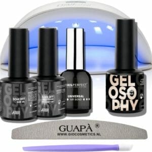 GUAP� Gellak Starterspakket | Gellak | Gellak Lamp | Gellak starterspakket met lamp | Complete Gellak Kit | Gelpolish Kit | Gellak Beige