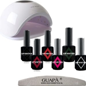 GUAP� Gellak Starterspakket |Nagellamp UV / LED | Gellac Kleuren Set | 6 kleuren Gel Nagels