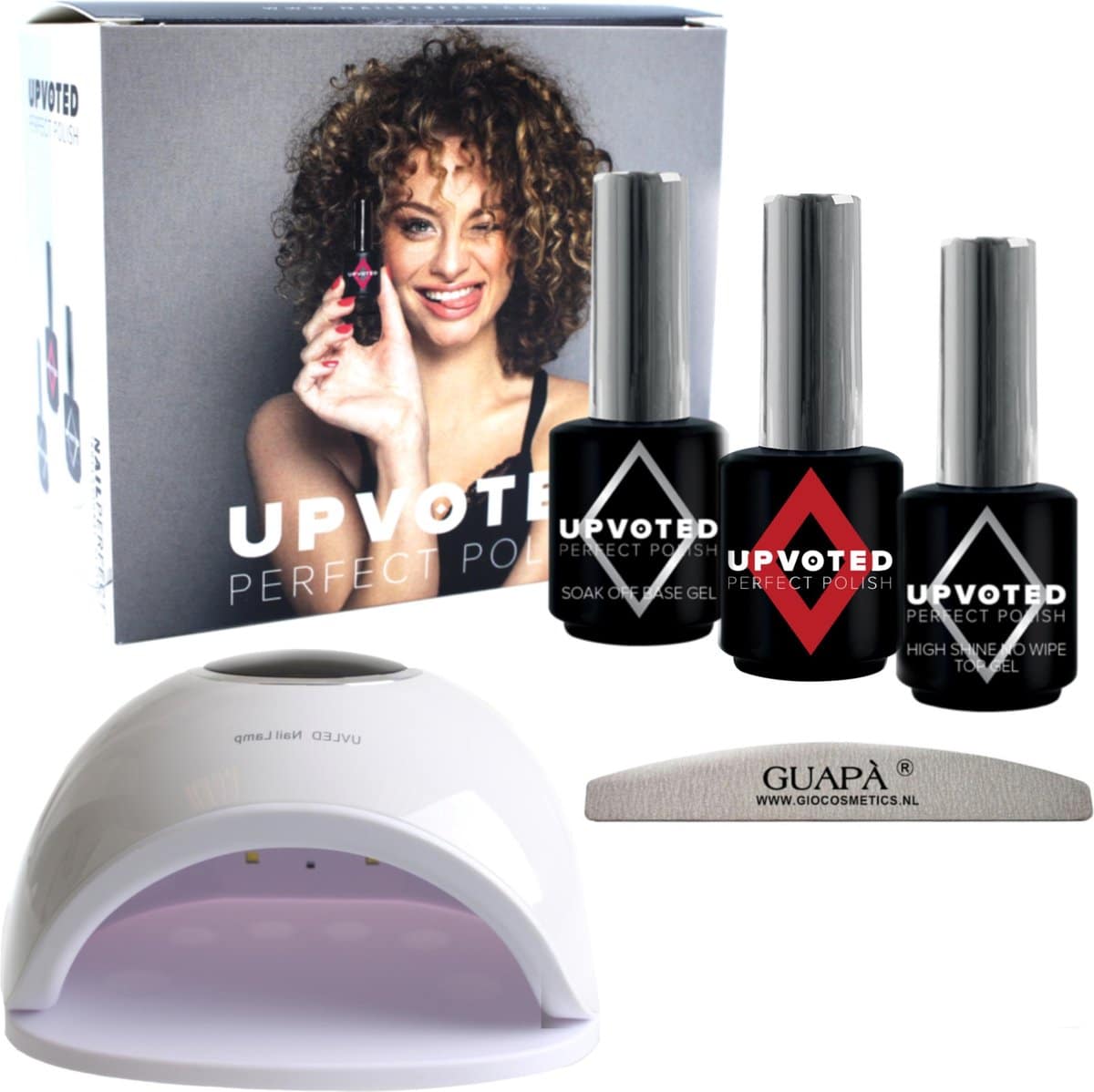 Guap� gellak starterspakket | nagellamp uv / led | rode gel nagellak | base- & top gel Guap� gellak starterspakket | nagellamp uv / led | rode gel nagellak | base- & top gel