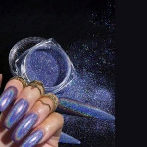 GUAP� Holografische Glitter Poeder Set | Nail Art glitters | Nail Art & Nagel Decoratie | Spiegel en pigment poeder | Chrome Nagels | 1 stuks Paarse nagelpoeder