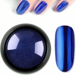 GUAP� Holografische Poeder | Nail Art Glitter Poeder | Nagelversiering | Metallic Nails | Chrome nails | Navy Blauw