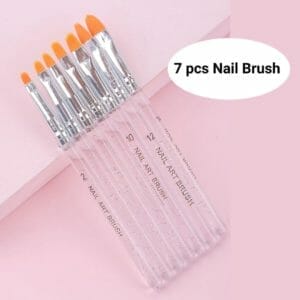 GUAP� Nagel Penselen | Gel Penselen | Nail Art penselen | Nail Brush | Nepnagels | Gellak | Gelnagels | 7 pcs Transparante Nagel penselen