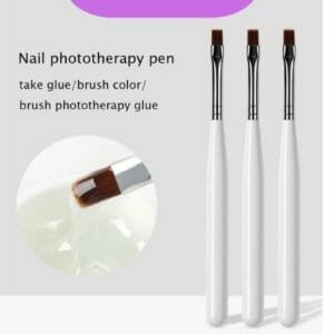 GUAP� Nagel Penselen | Gel Penselen | Nail Art penselen | Nail Brush | Nepnagels | Gellak | Gelnagels | Builder Gel | 3 pcs Witte Nagel Penselen