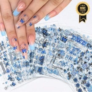 GUAP� Nagel Stickers 30 Velletjes | Nagelstickers Vlinders | Nail Wraps | Nagelstickers Kinderen | Zelfklevende Nagelstickers | |30 Sheets Nail Decals Butterfly