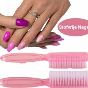 GUAP� Nagelborstel | Manicure borsteltje | Stofvrije nagels | Gellak | Acryl nagels | BIAB | Nagelvijlen borstel | Nail Cleaning Brush Pink