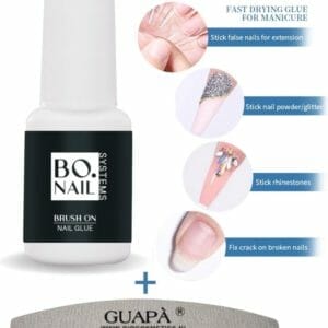 GUAP� Nagellijm voor Nagel Tips | Plaknagels | Nepnagels & Nail Art | Nagel Decoratie Lijm | Nail Glue 5ml