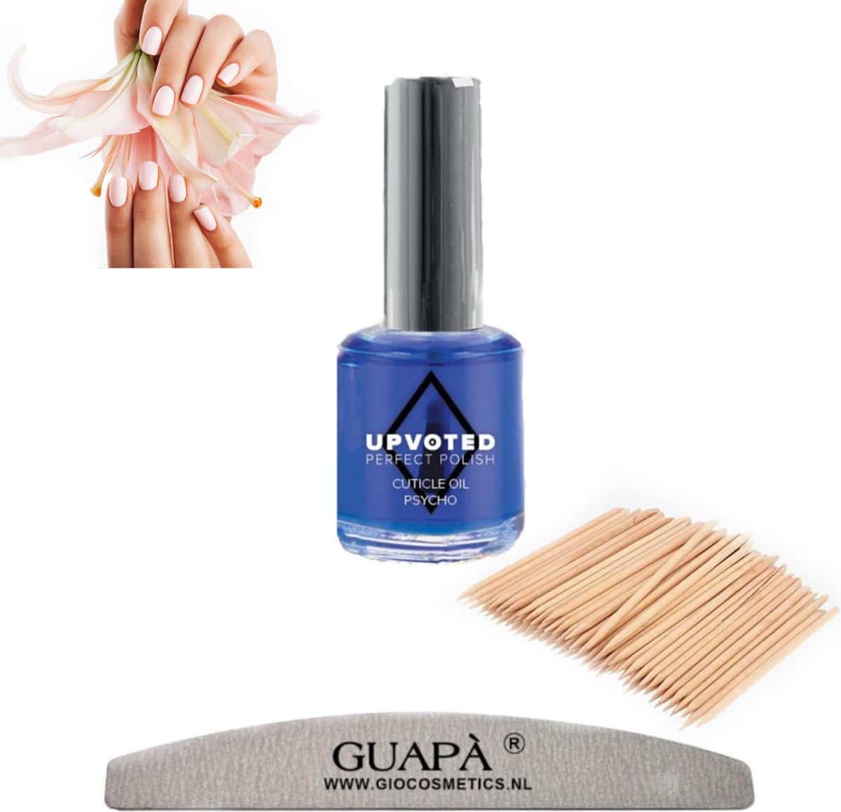 Guap� nagelriemolie pyscho 5 ml | cuticle oil + nagelvijl 100/180 + cuticle pusher | nagelriem duwer Guap� nagelriemolie pyscho 5 ml | cuticle oil + nagelvijl 100/180 + cuticle pusher | nagelriem duwer