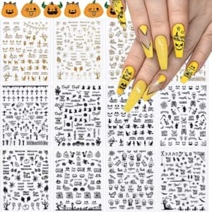 GUAP� Nagelstickers | Nagel Stickers Halloween | Nail Art 3D Stickers | Nagelstickers Kinderen | Nagel Stempel | 12 Sheets Nagelstickers