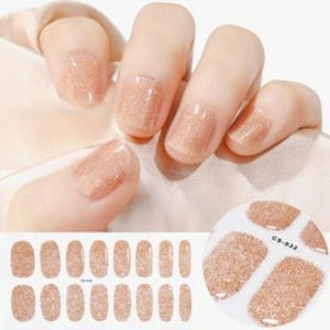 GUAP� Nagelstickers & Nail wraps 16 pcs | Nail Art | Nagel Folie | Diverse kleuren Nail Wrap | 16 Nagelstickers Goud | Nail Wraps Stickers | Gellak Nagel Wraps | 16 nagel wrap stickers Goud Glitters