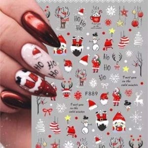 GUAP� Nagelstickers diverse patronen | Kerst nagelstickers | Nail Art | Nageldecoratie kerstvormpjes | 2 Nagelstickers kerstvellen