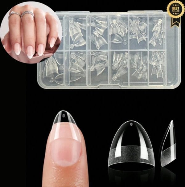 Guap� nageltips transparant 120 pcs | plaknagels | nepnagels | nagelverlenging acryl en gel | biab | c curve nails | 120 pcs transparant false nails