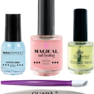 GUAP� Nagelverharder Nail Essentials Set - Herstel Beschadigde Nagels Na Kunstnagels of Medicijngebruik - Met Herstellende Nagelolie, Nagelriemcreme en Nagelverharder