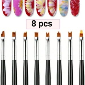 GUAP� Nail Art Penselen | Nagel Penselen | Nail Brush | Nagel Decoratie | Bloemen Nagel Penselen | Gel Penselen | Nail Art | 8 Penselen voor nagels