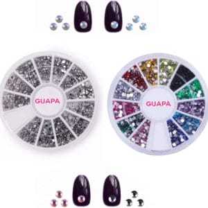 GUAP� Nail Art Steentjes Zilver en Diverse Kleuren Nail Art Tools & Nail Art Decoratie