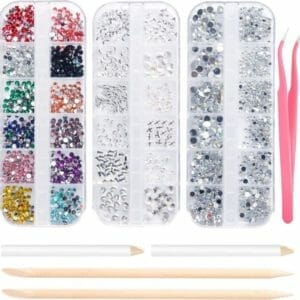 GUAP� Nail Art Strass steentjes | Diamantjes | Rhinestones | Nagel decoratie | Nail Art glitters | Complete Nail Art kit | 3 dozen Nail Art diamantjes