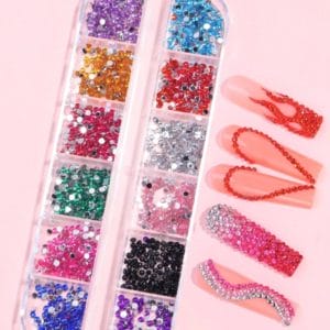 GUAP� Rhine stone - Nail Art Diverse Kleuren - Strass nagel steentjes - Rhinestone - 3D nail art - nagel diamantjes- Bruidsnagels- 1200 steentjes - Diverse Kleuren Nagel Steentjes