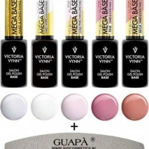 GUAP� Rubber Base - Victoria Vynn™ Gel Polish Mega Base - Hard & Long Nails - Builder Gel - BIAB - 5 x 8 ml