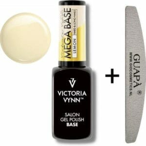 GUAP� Rubber Base - Victoria Vynn™ Gel Polish Mega Base - Hard & Long Nails - Builder Gel - BIAB - Lemon 8 ml