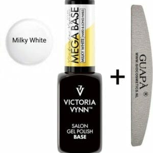 GUAP� Rubber Base - Victoria Vynn™ Gel Polish Mega Base - Hard & Long Nails - Builder Gel - BIAB - Milky White 8 ml