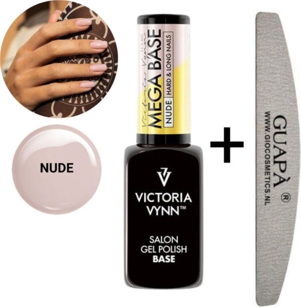 Guap� rubber base - victoria vynn™ gel polish mega base - hard & long nails - builder gel - biab - nude 8 ml