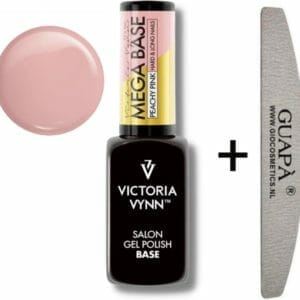 GUAP� Rubber Base - Victoria Vynn™ Gel Polish Mega Base - Hard & Long Nails - Builder Gel - BIAB - Peachy Pink 8 ml