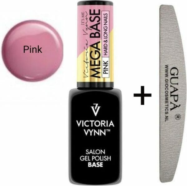 Guap� rubber base - victoria vynn™ gel polish mega base - hard & long nails - builder gel - biab - pink 8 ml