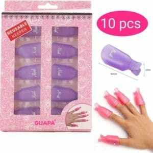 GUAP� Soak Off Clips | Nagellak Remover Clips | Nagellak Remover | Acryl Verwijderen | Gellak Nagel Verwijderaar voor alle Gel Nagels | Gel Nagellak Remover | Soak Off Remover | 10 stuks Paars