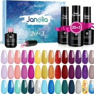 Gel Nagellak 20+3 Set Gellak - 8ml x 20 Kleuren - met Base en Top Coat