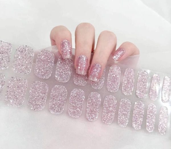 Gel nail wraps - festival nails wraps- gel nagel wraps - gel nail stickers - gel nagel folie - uv lamp - glitter pink