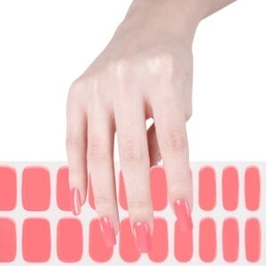 Gel Nail Wraps - Gel Nagel Wraps - Gel Nail Stickers - Gel Nagel Folie - UV lamp - Coral Red