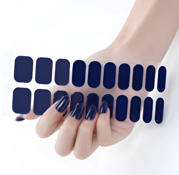 Gel nail wraps - gel nagel wraps - gel nail stickers - gel nagel folie - uv lamp - dark blue