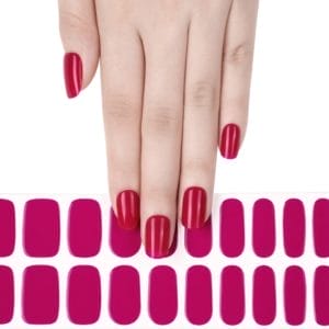 Gel Nail Wraps - Gel Nagel Wraps - Gel Nail Stickers - Gel Nagel Folie - UV lamp - Dark Pink