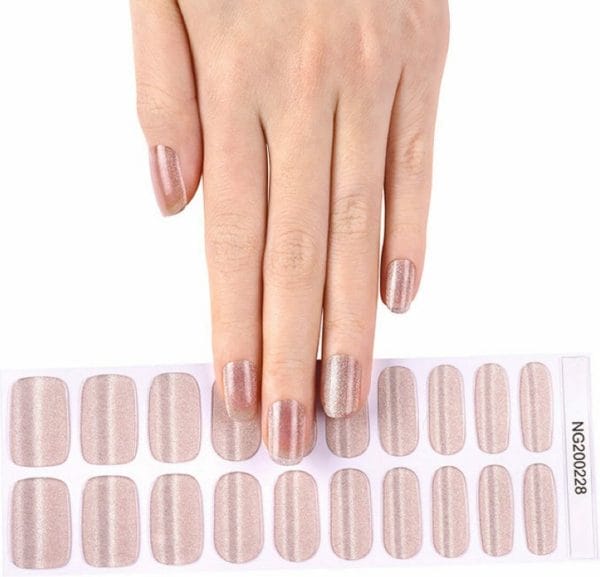 Gel nail wraps - gel nagel wraps - gel nail stickers - gel nagel folie - uv lamp - glitter pearl