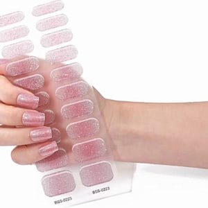Gel Nail Wraps - Gel Nagel Wraps - Gel Nail Stickers - Gel Nagel Folie - UV lamp - Glitter Pink
