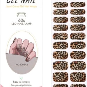 Gel Nail Wraps - Gel Nagel Wraps - Gel Nail Stickers - Gel Nagel Folie - UV lamp - Leopard