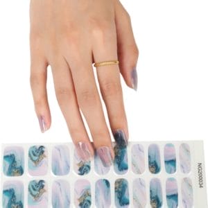 Gel Nail Wraps - Gel Nagel Wraps - Gel Nail Stickers - Gel Nagel Folie - UV lamp - Marble Purple/Gold