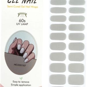 Gel Nail Wraps - Gel Nagel Wraps - Gel Nail Stickers - Gel Nagel Folie - UV lamp - Metallic Silver
