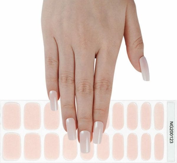 Gel nail wraps - gel nagel wraps - gel nail stickers - gel nagel folie - uv lamp - nude pink