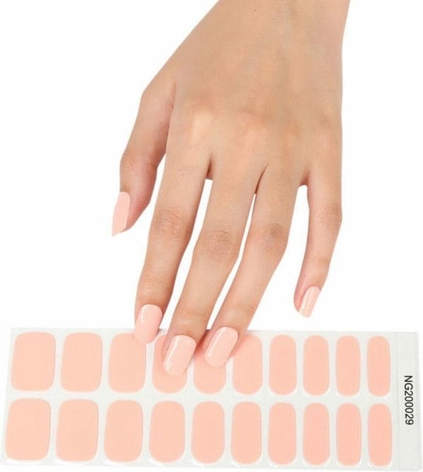 Gel nail wraps - gel nagel wraps - gel nail stickers - gel nagel folie - uv lamp - peach