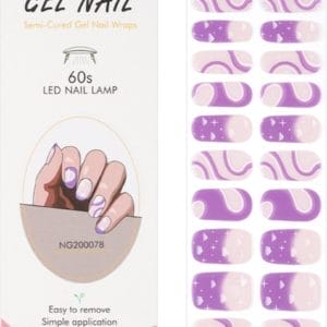 Gel Nail Wraps - Gel Nagel Wraps - Gel Nail Stickers - Gel Nagel Folie - UV lamp - Purple Swirl